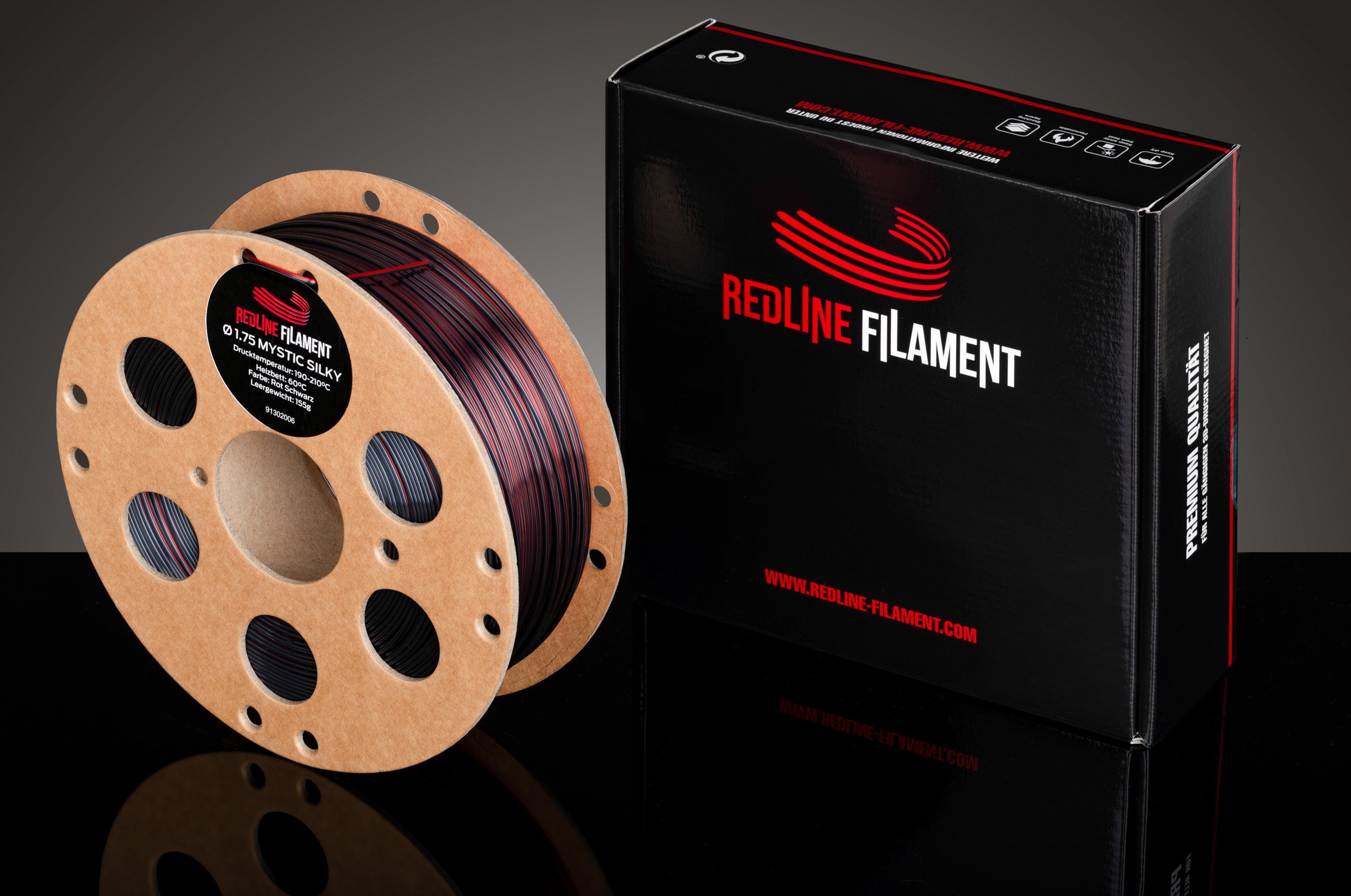 Mystic Silky PLA - Rot Schwarz