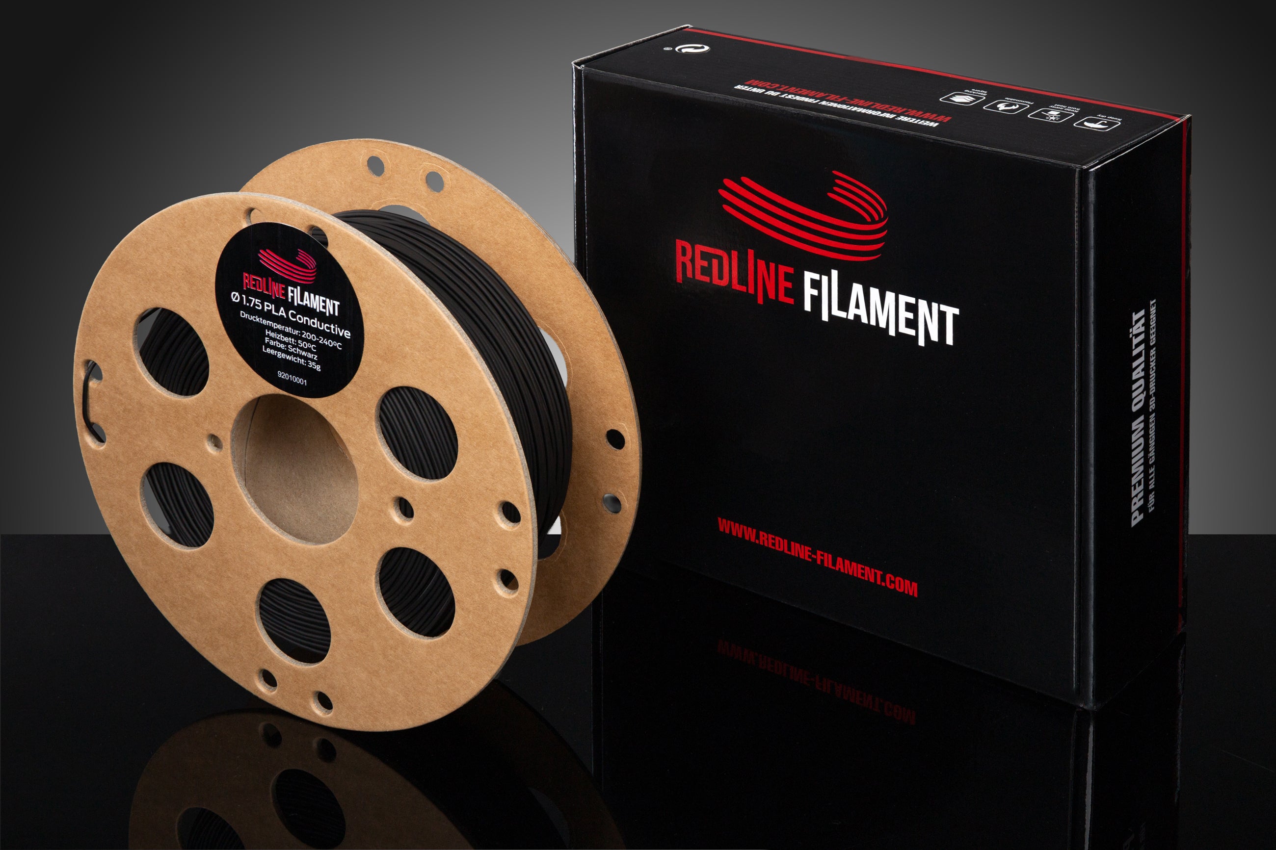 PLA Filament Schwarz (Conductive)