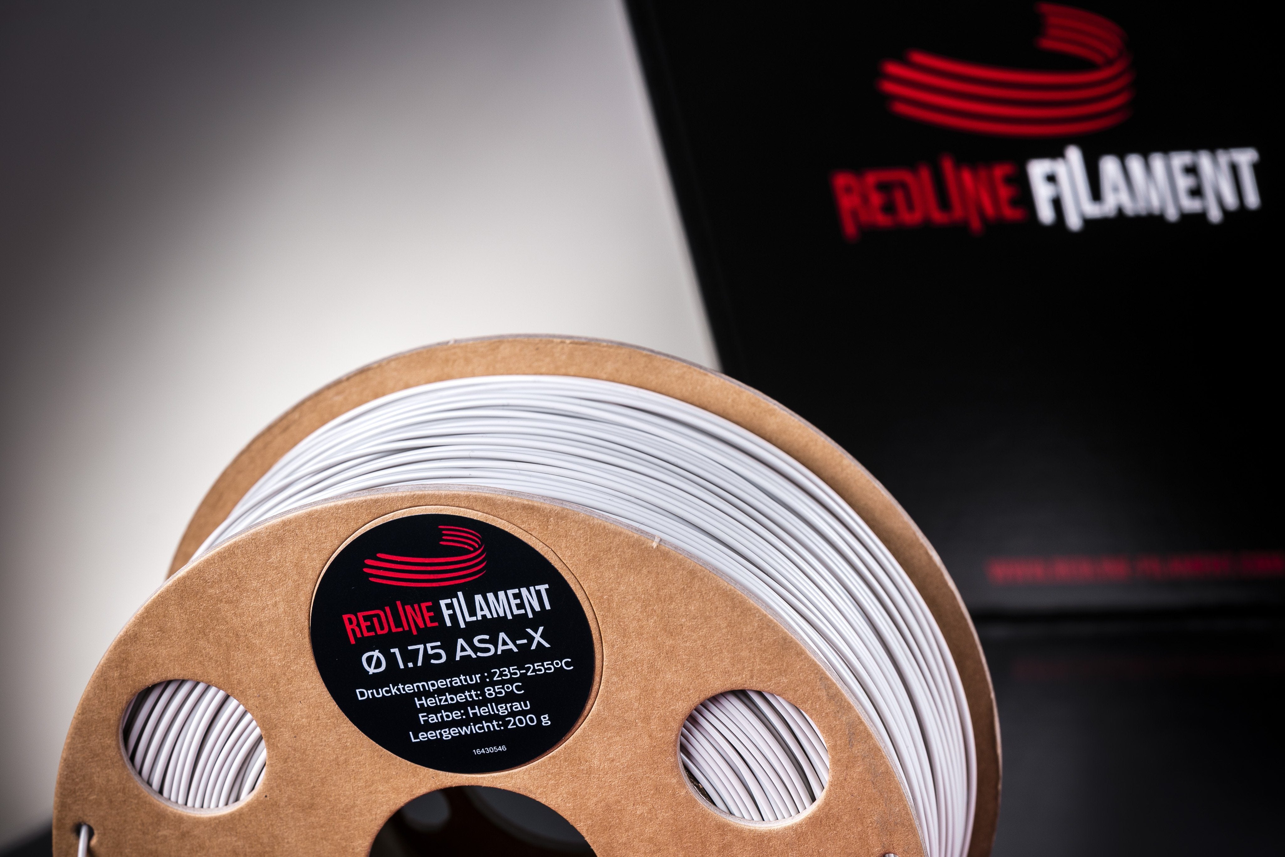 ASA-X Filament Hellgrau (1,75mm) ASA REDLINE FILAMENT Hellgrau 1 kg
