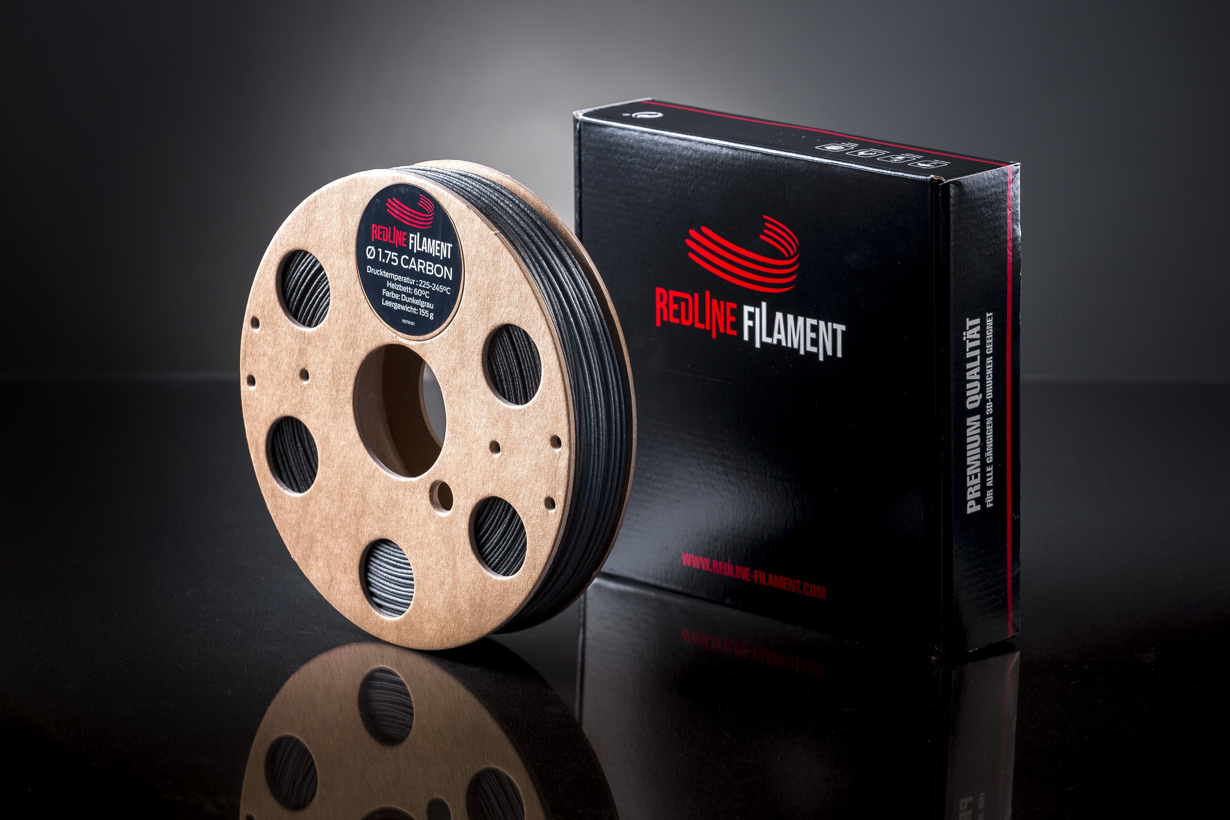 Carbon Dunkelgrau Sample (50g 1,75mm) Carbon REDLINE FILAMENT