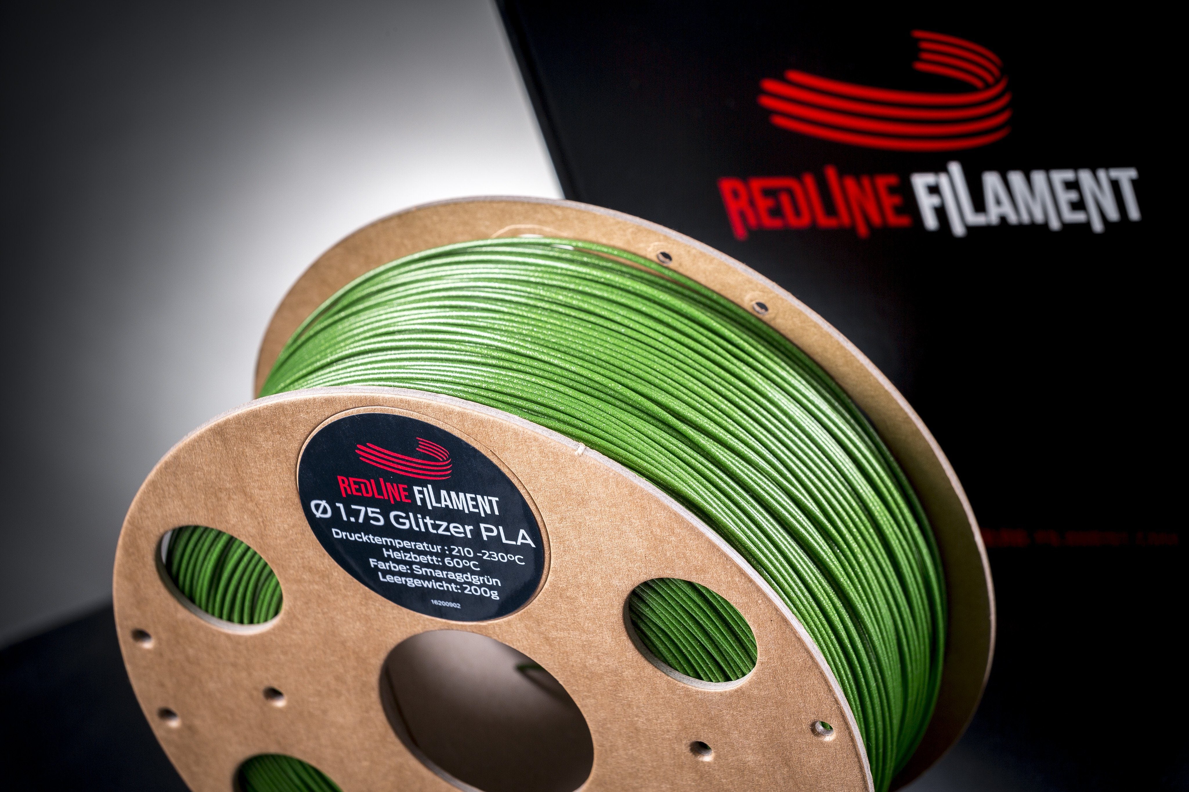 Glitzer PLA Glitzer PLA REDLINE FILAMENT Smaragdgrün 1.75 1 kg