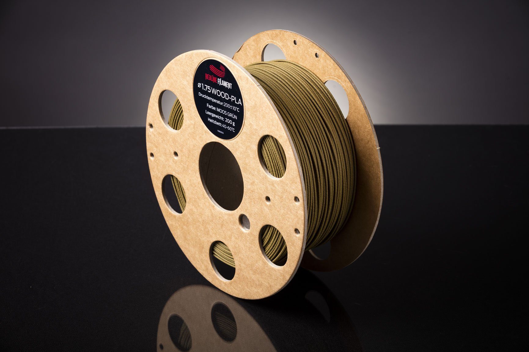 Holz Filament Moos Grün WOOD-PLA FILAMENT REDLINE FILAMENT