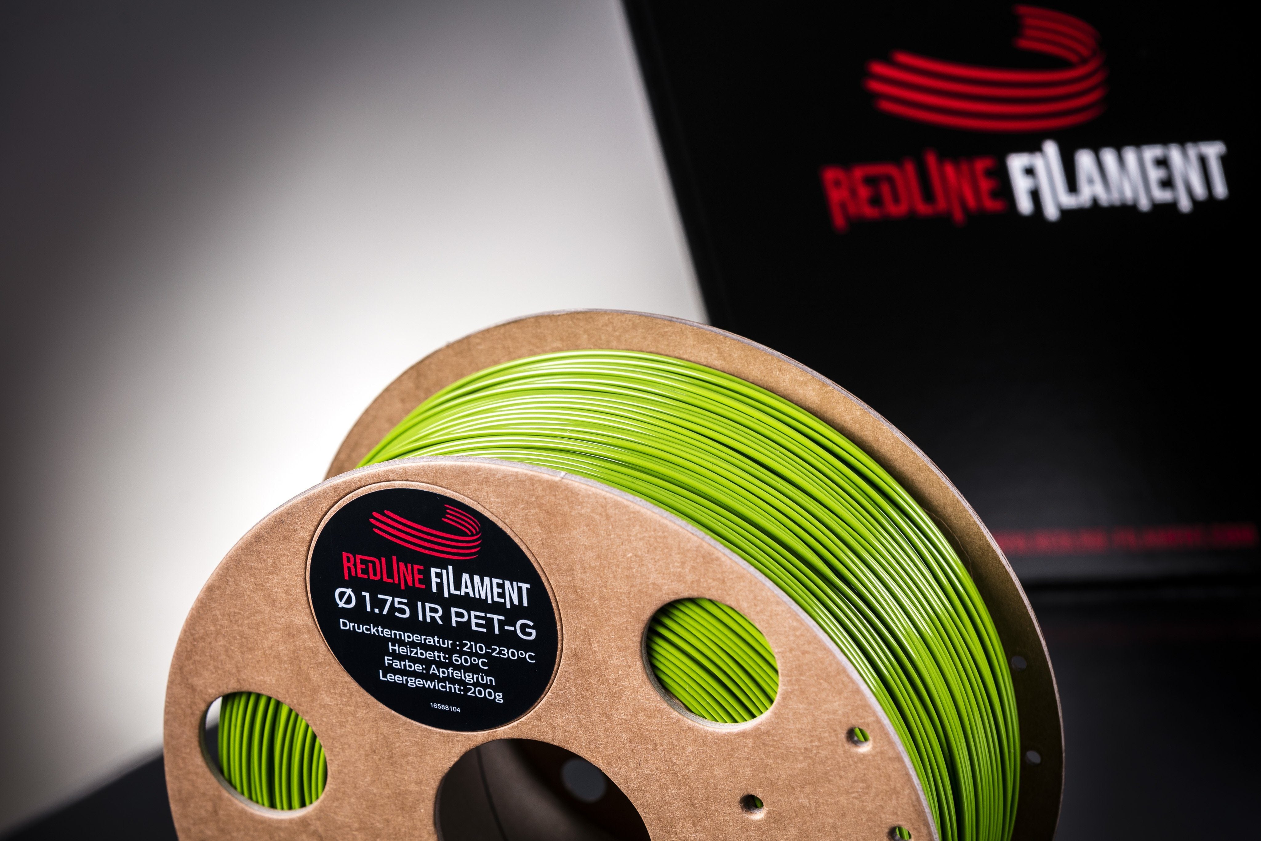 IR-PET-G Apfelgrün IR-PET-G REDLINE FILAMENT 1.75mm 1kg