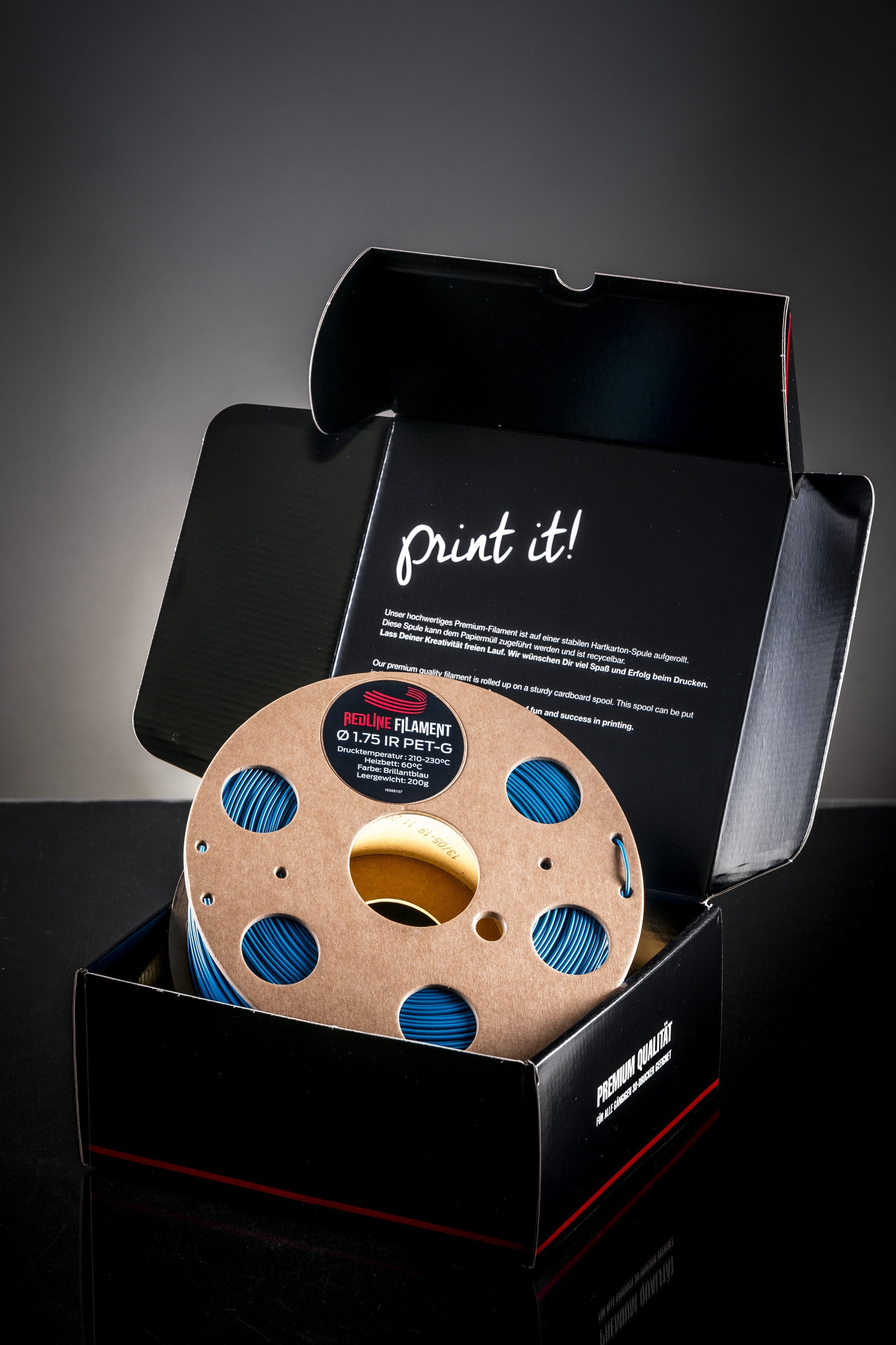 IR-PET-G Brillantblau IR-PET-G REDLINE FILAMENT
