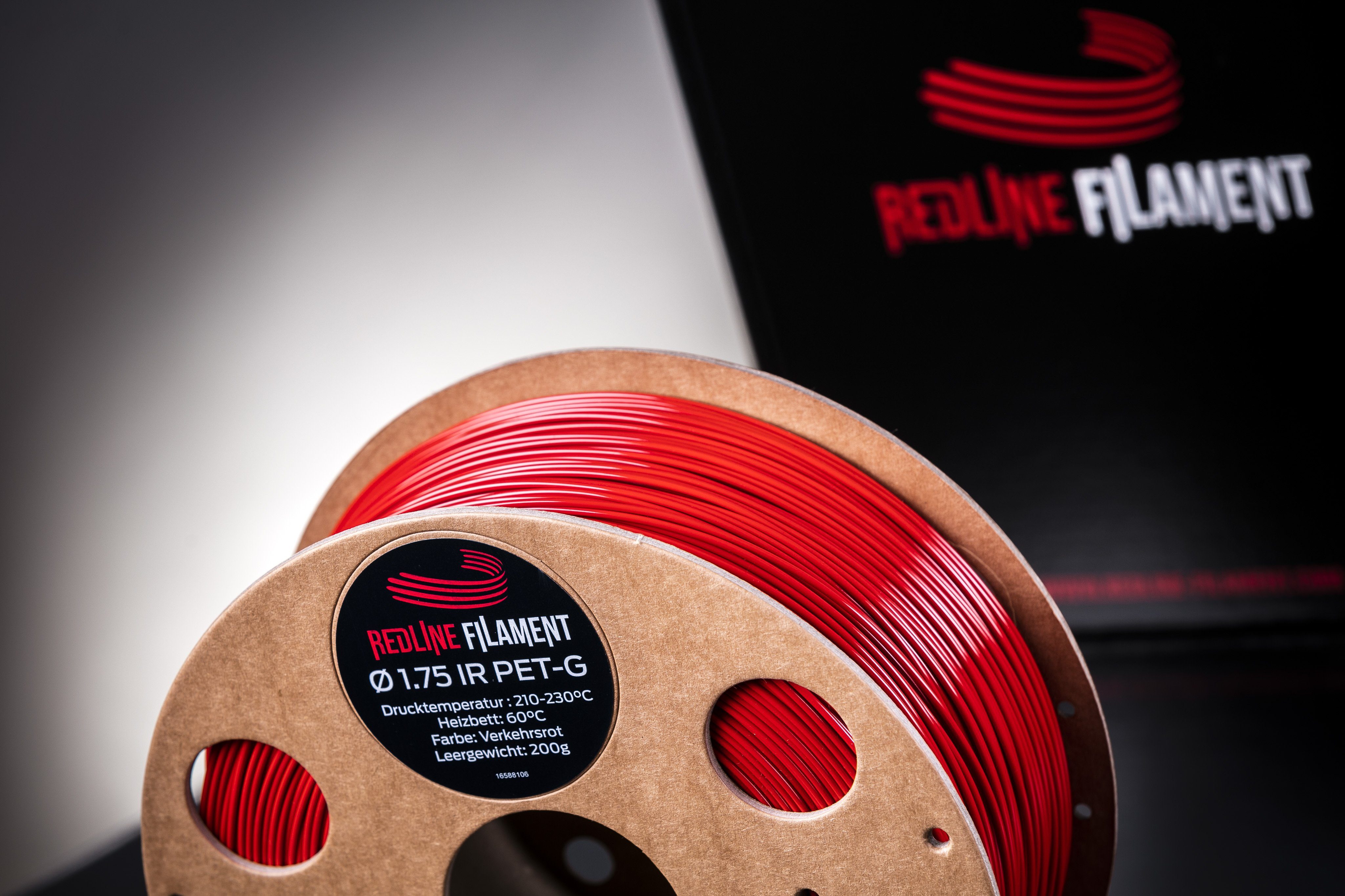 IR-PET-G Verkehrsrot IR-PET-G REDLINE FILAMENT 1.75mm 1kg