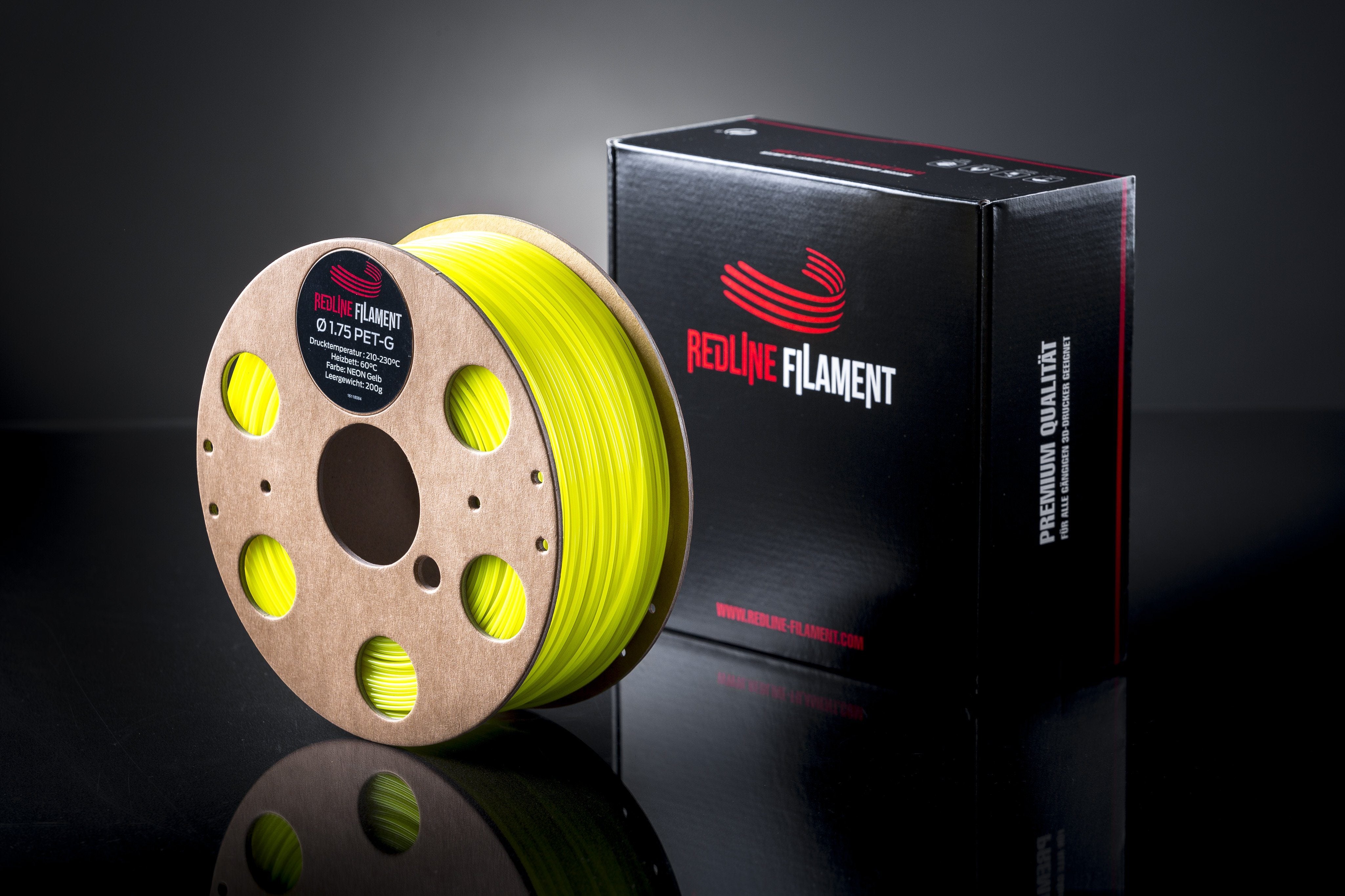 PET-G Filament Neon Gelb PET-G REDLINE FILAMENT