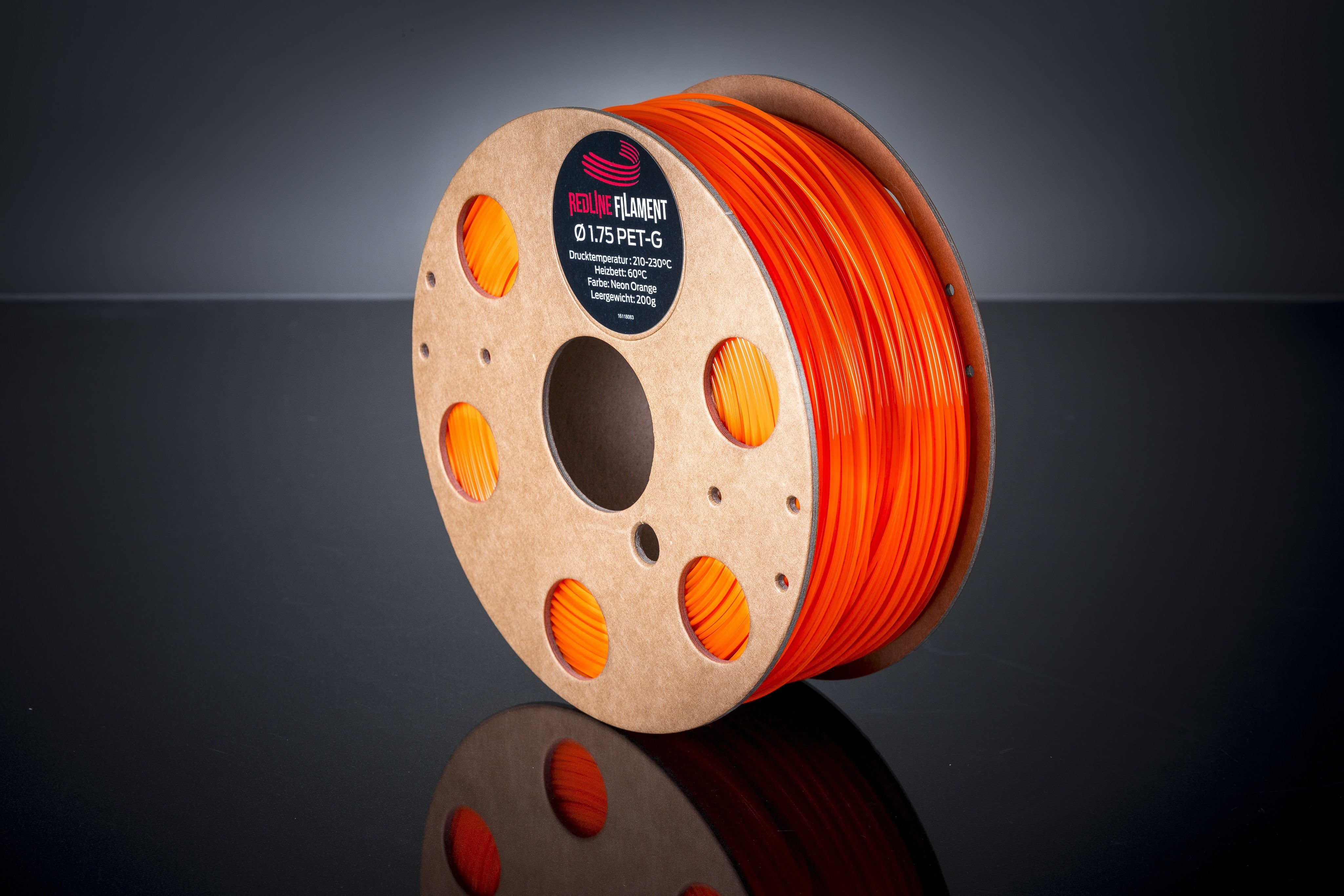 PET-G Filament Neon Orange PET-G REDLINE FILAMENT