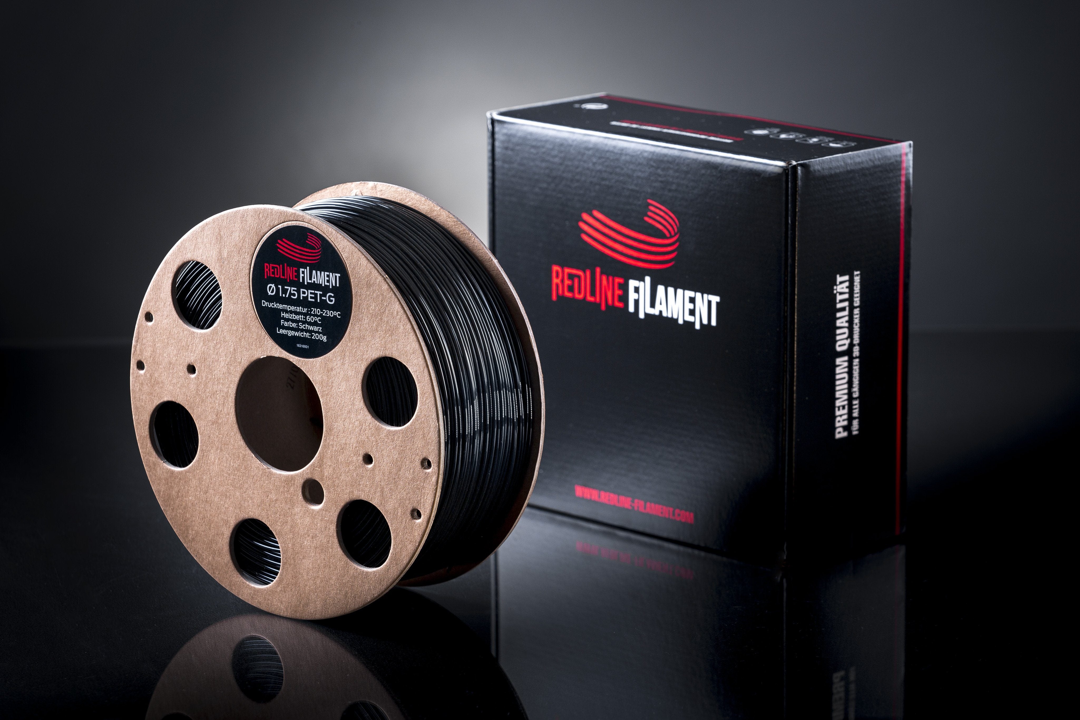 PET-G Filament Schwarz PET-G REDLINE FILAMENT