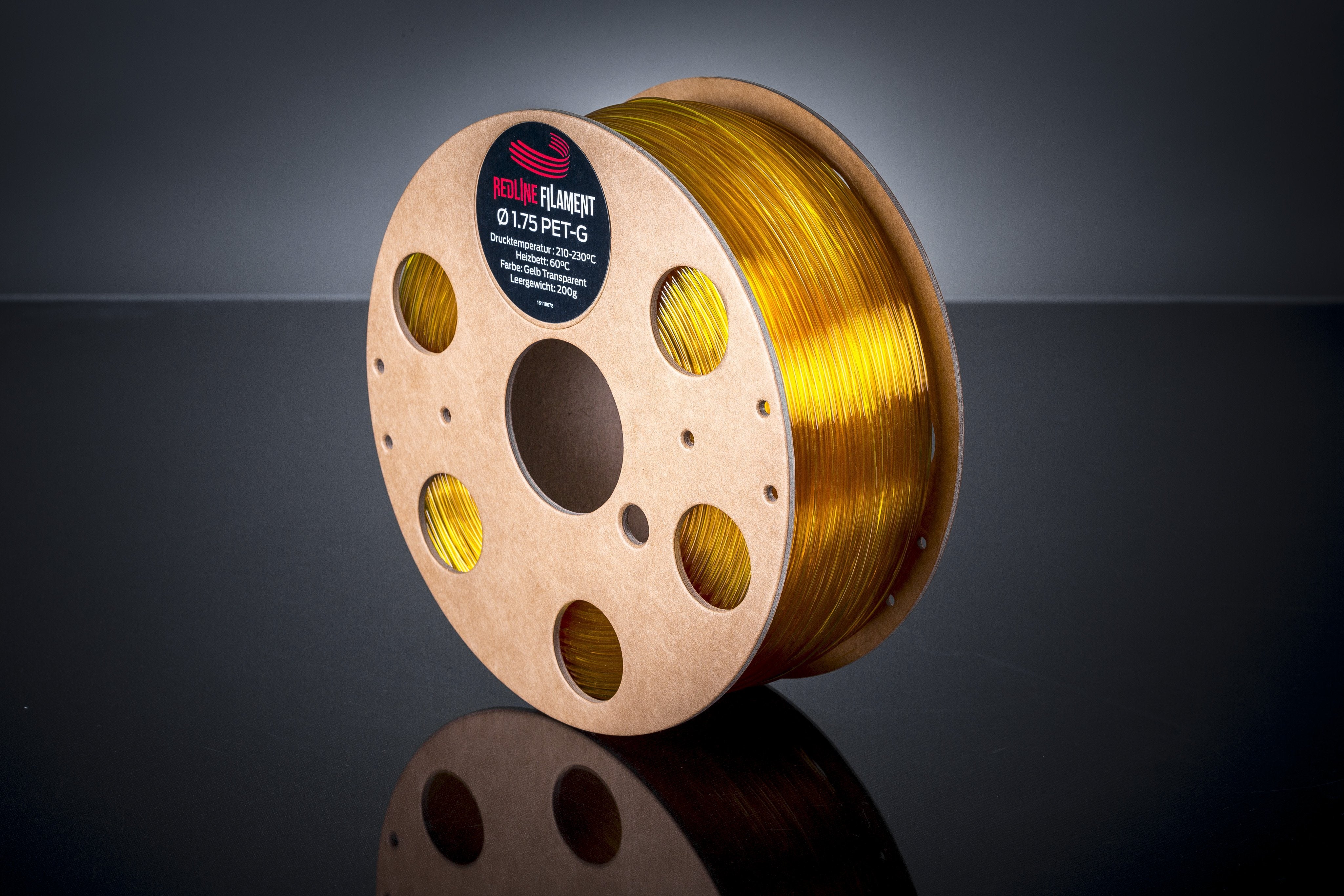 PET-G Filament Transparent Gelb PET-G REDLINE FILAMENT