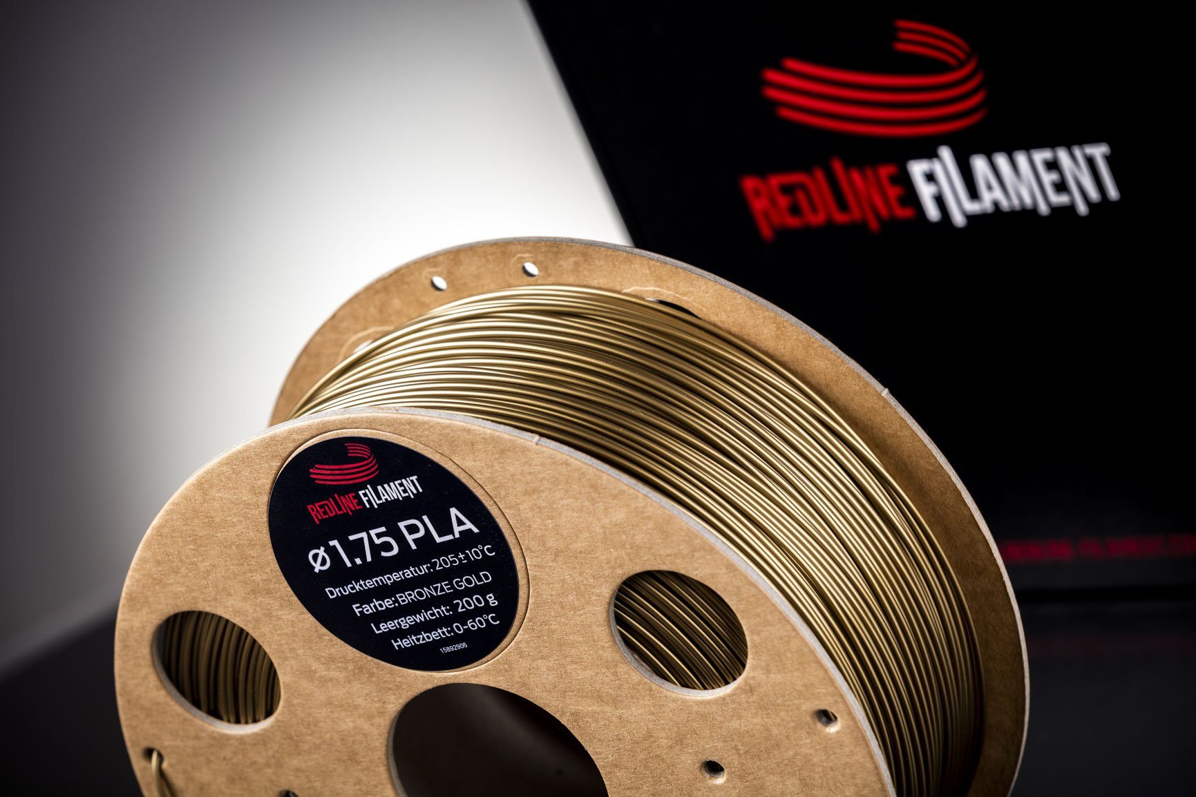 PLA Filament Bronzegold PLA FILAMENT REDLINE FILAMENT