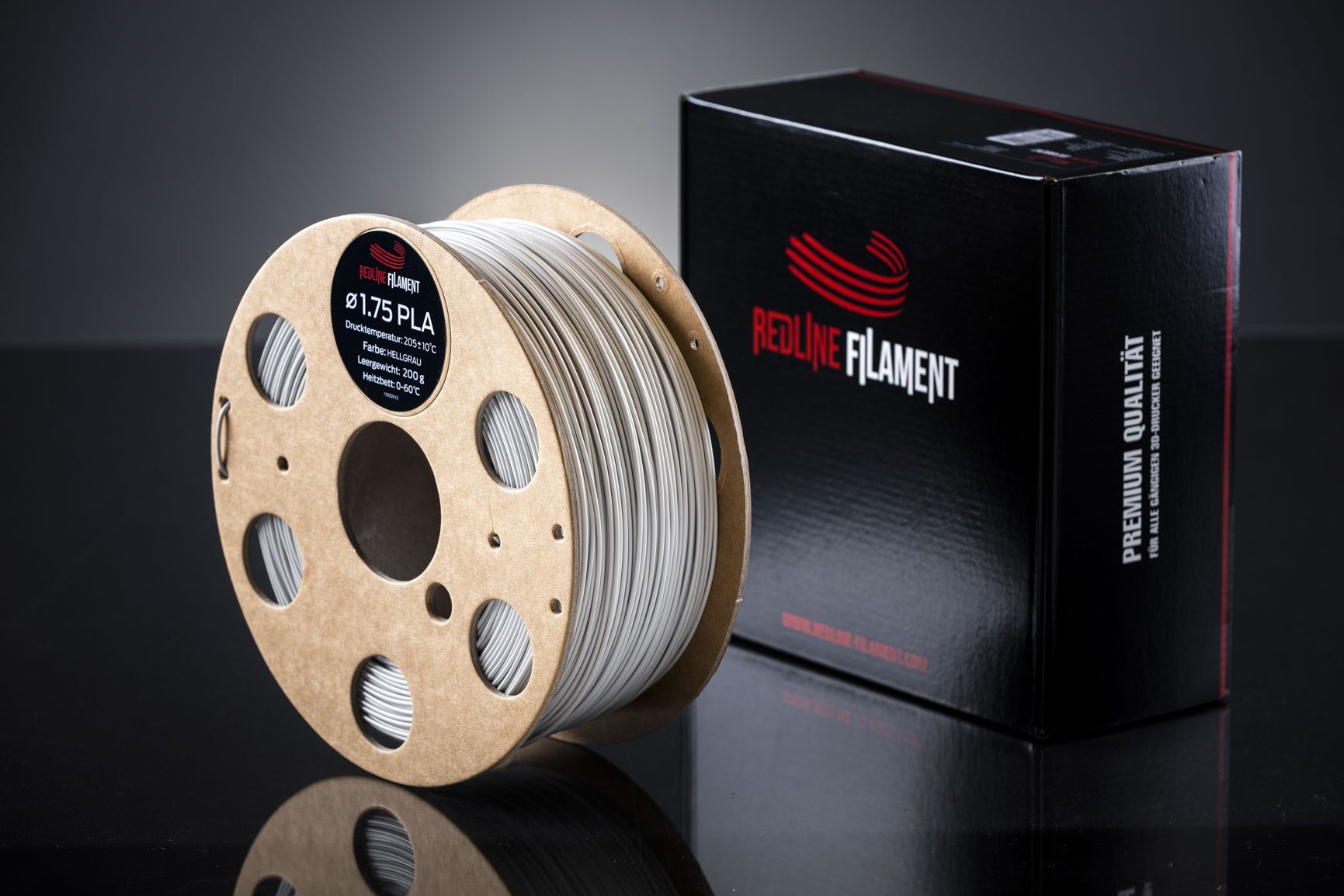 PLA Filament Hellgrau PLA FILAMENT REDLINE FILAMENT