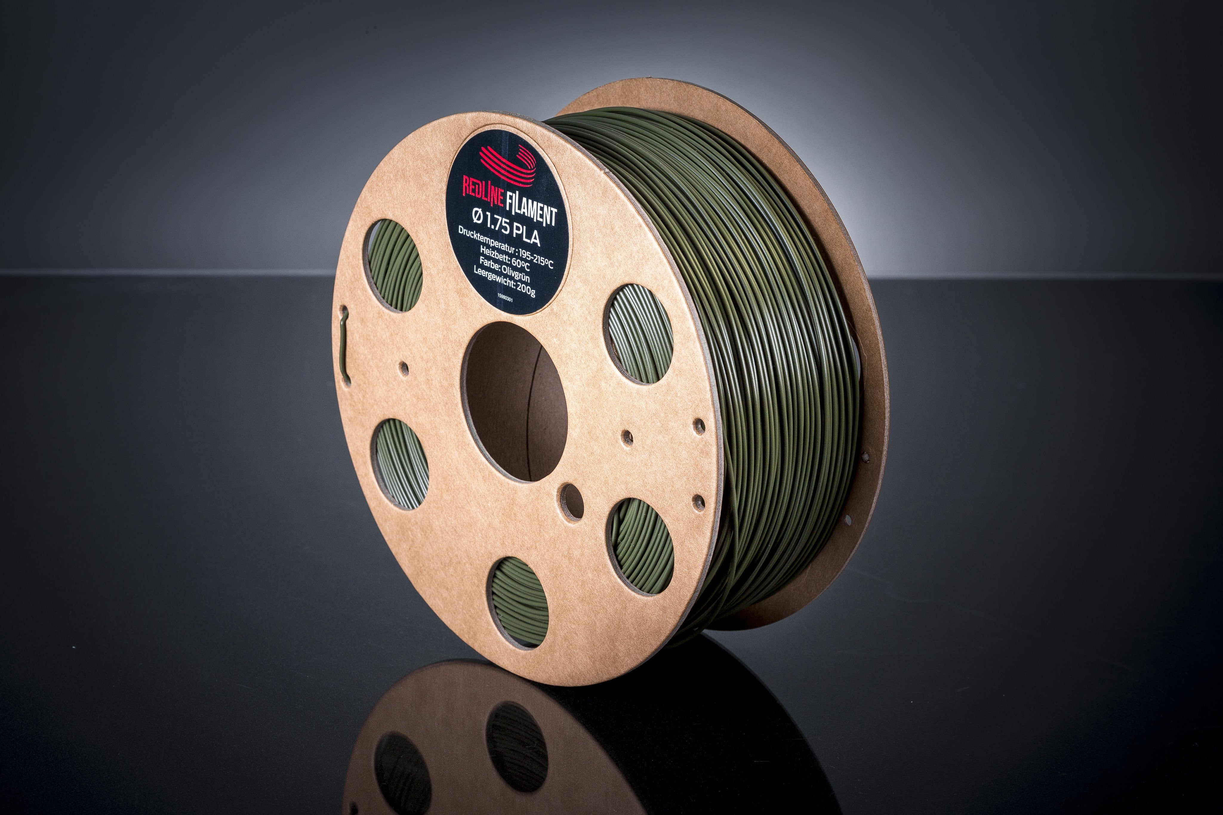 PLA Filament Olivgrün PLA REDLINE FILAMENT 1.75 1 kg