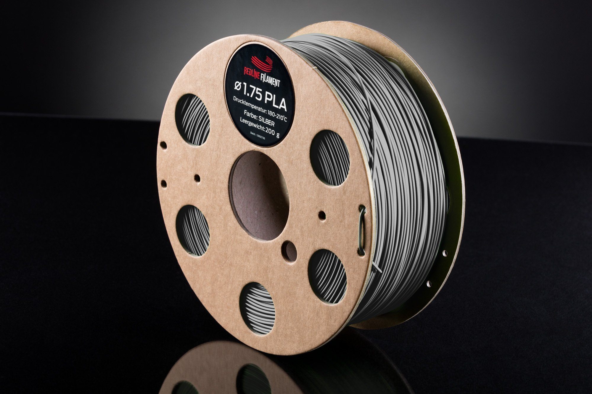 PLA Filament Silber PLA FILAMENT REDLINE FILAMENT 1.75 1 kg