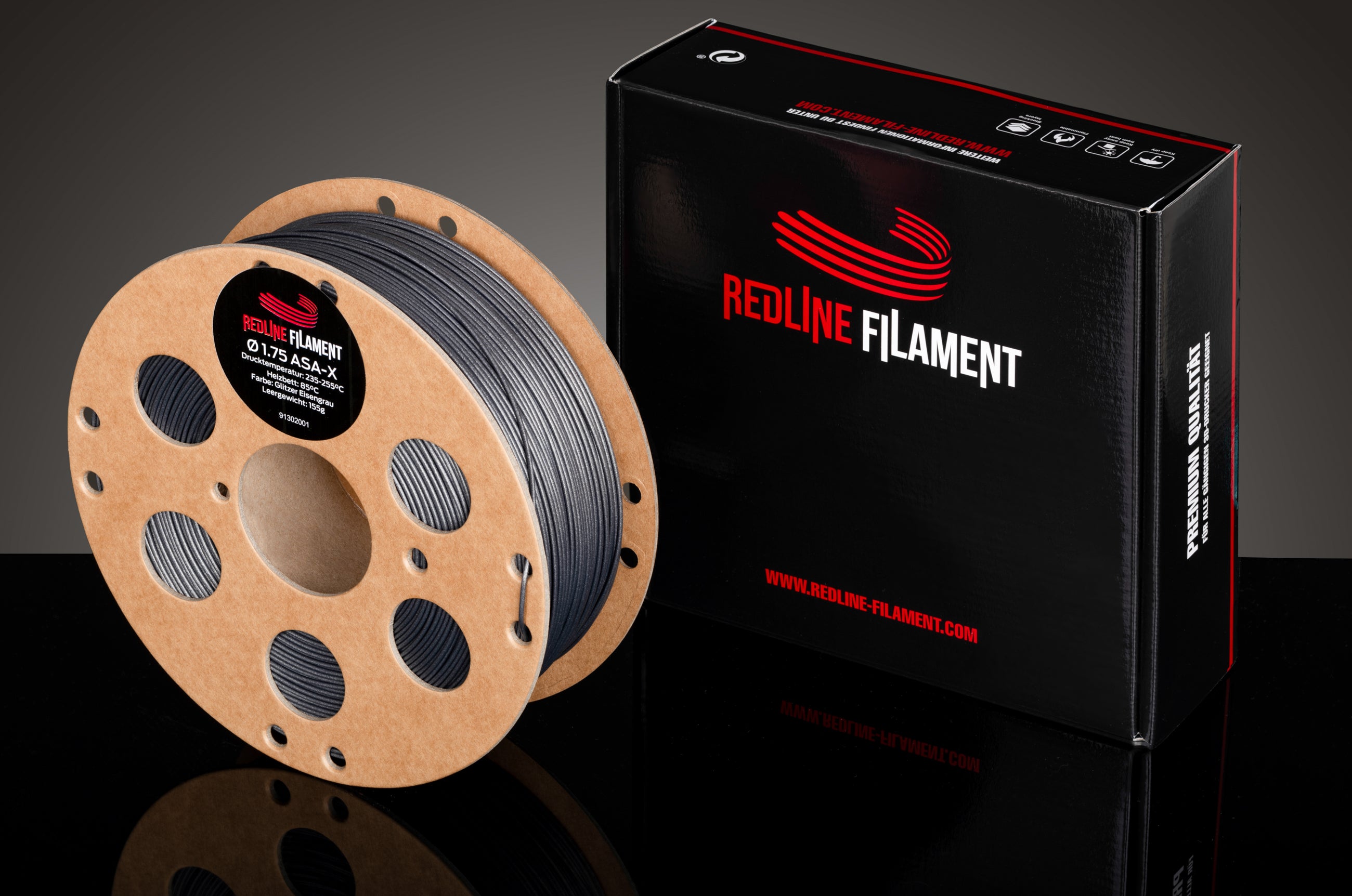 ASA-X Glitzer Filament Eisengrau
