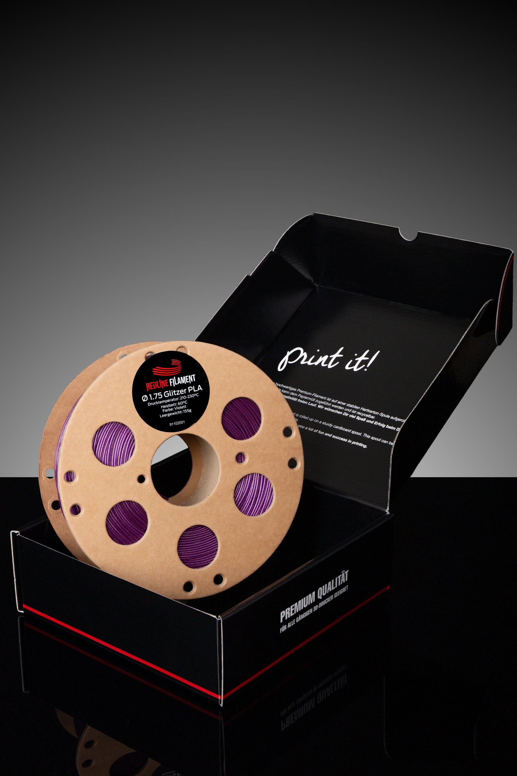 PLA Filament Glitzer Violett