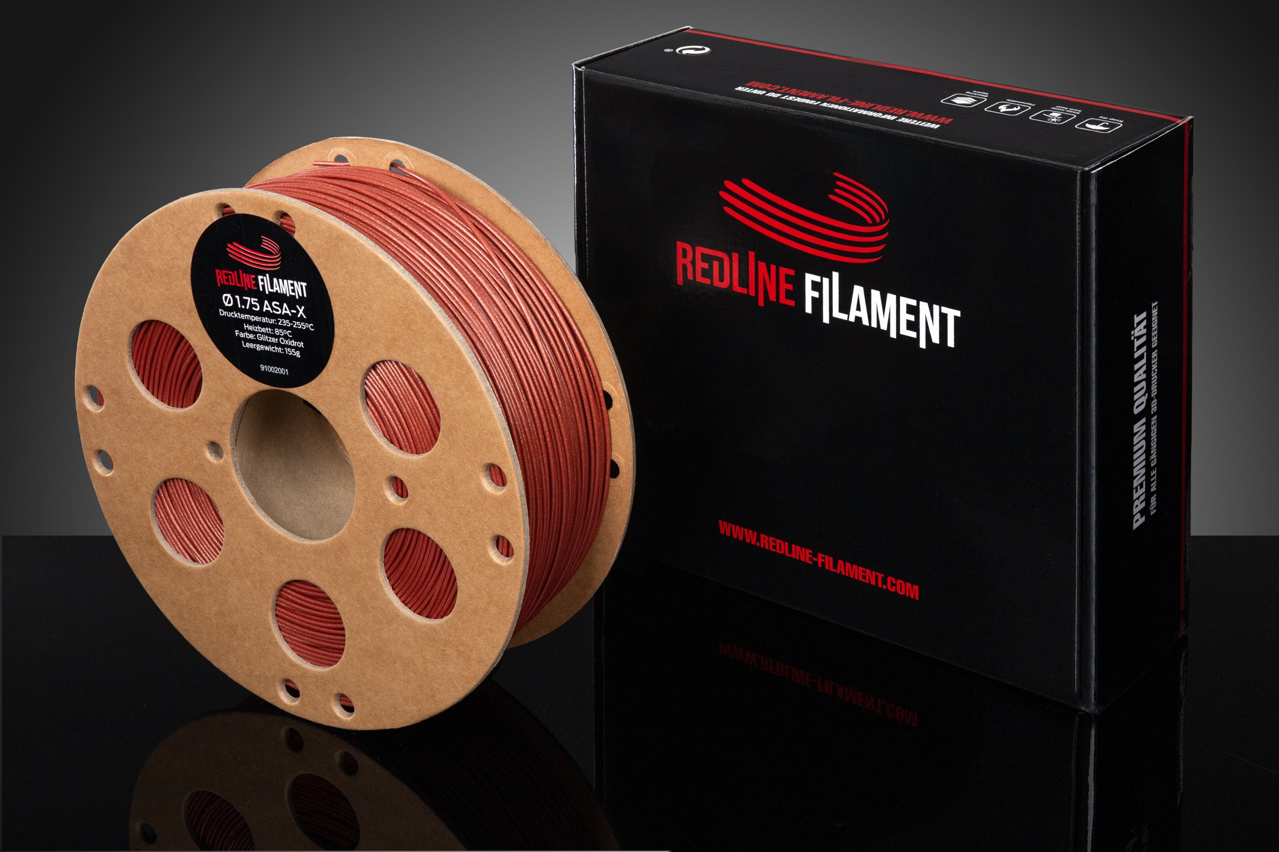 ASA-X Glitzer Filament Oxidrot