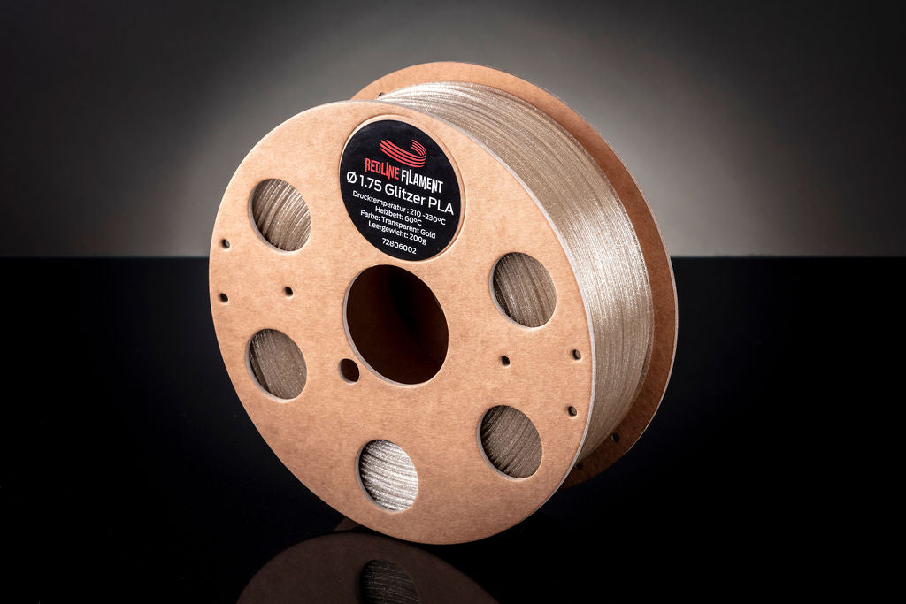 PLA Glitzer Transparent (Goldglitzer)