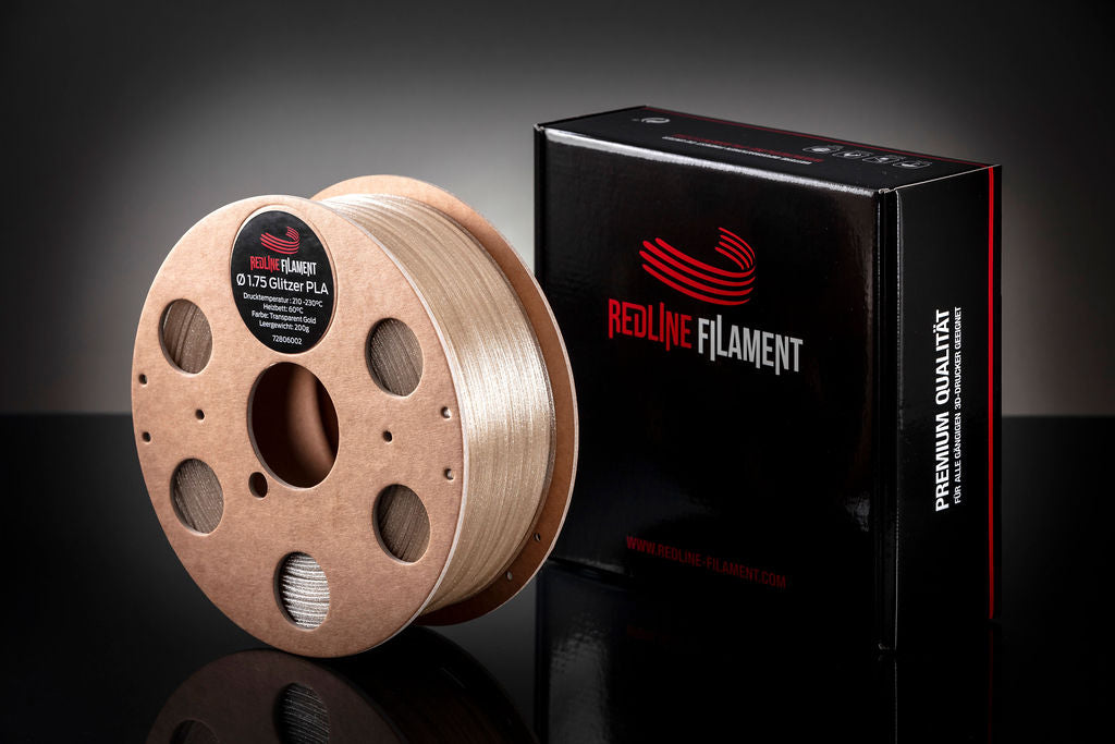 PLA Glitzer Transparent (Goldglitzer)