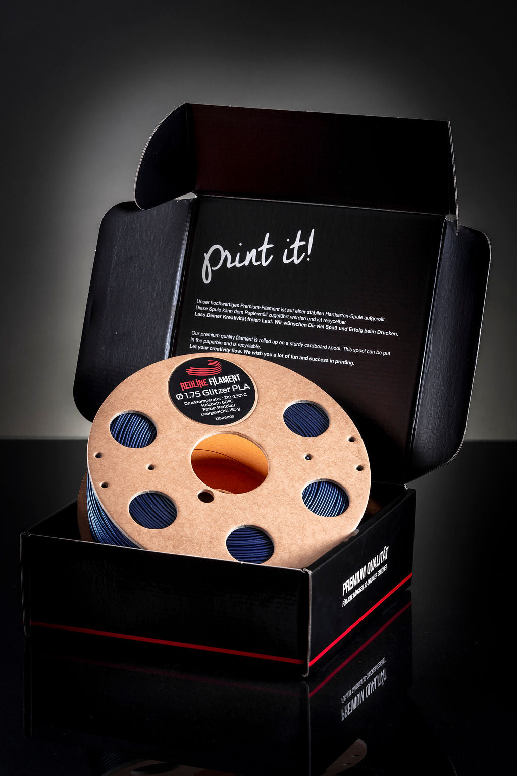 Glitzer PLA Perlblau