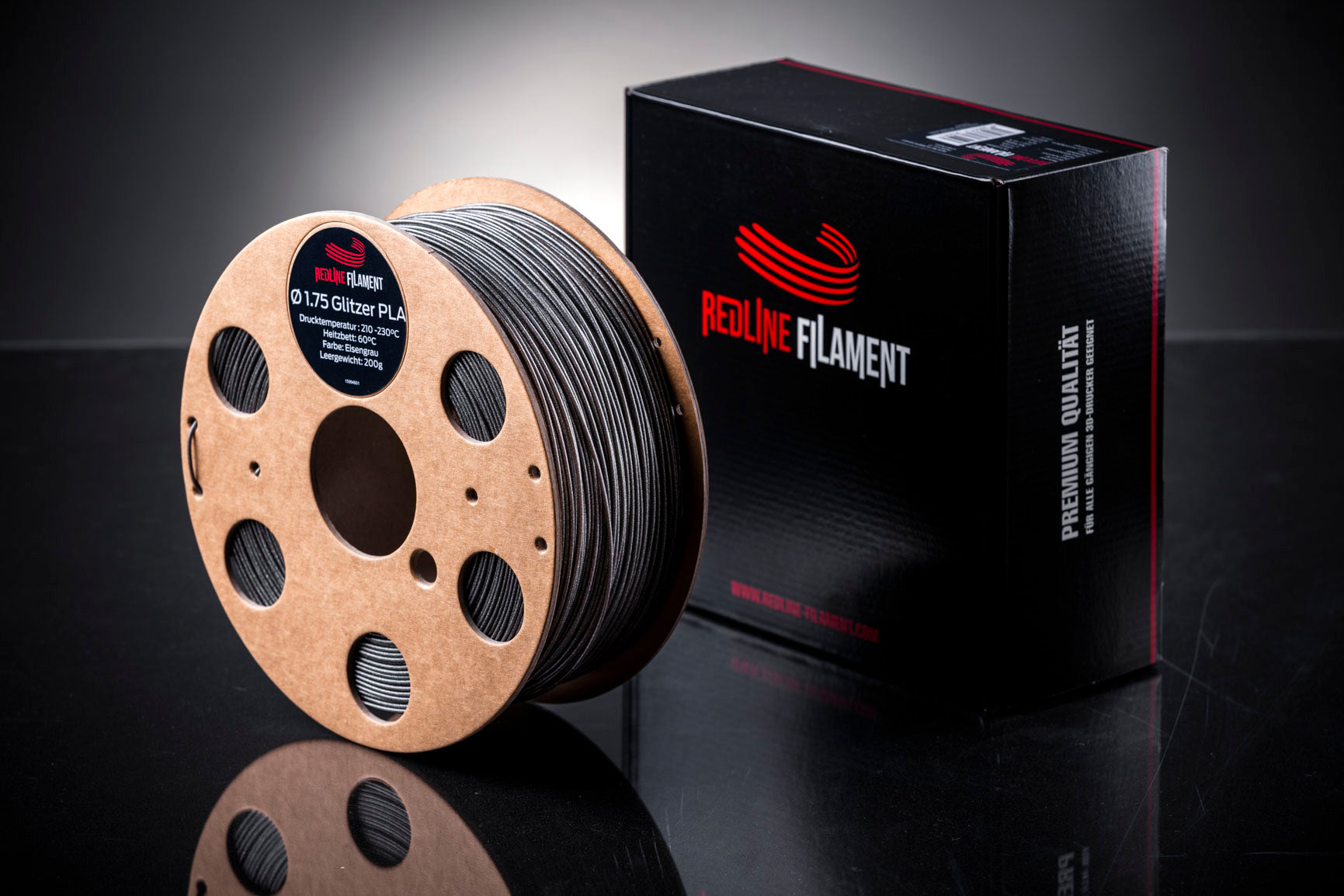 Glitzer PLA Eisengrau (2,85mm)