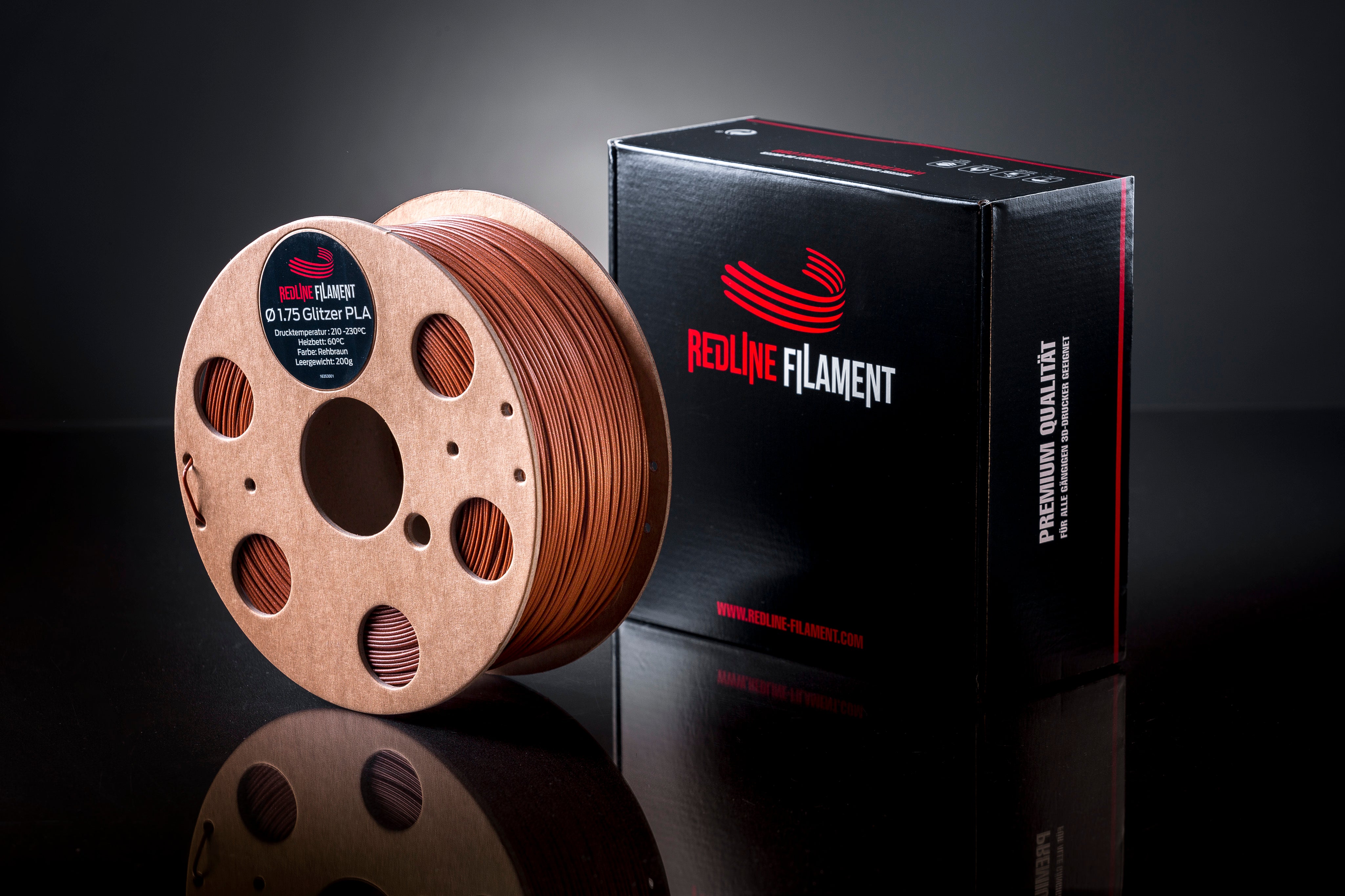 Glitzer PLA Rehbraun (2,85mm)