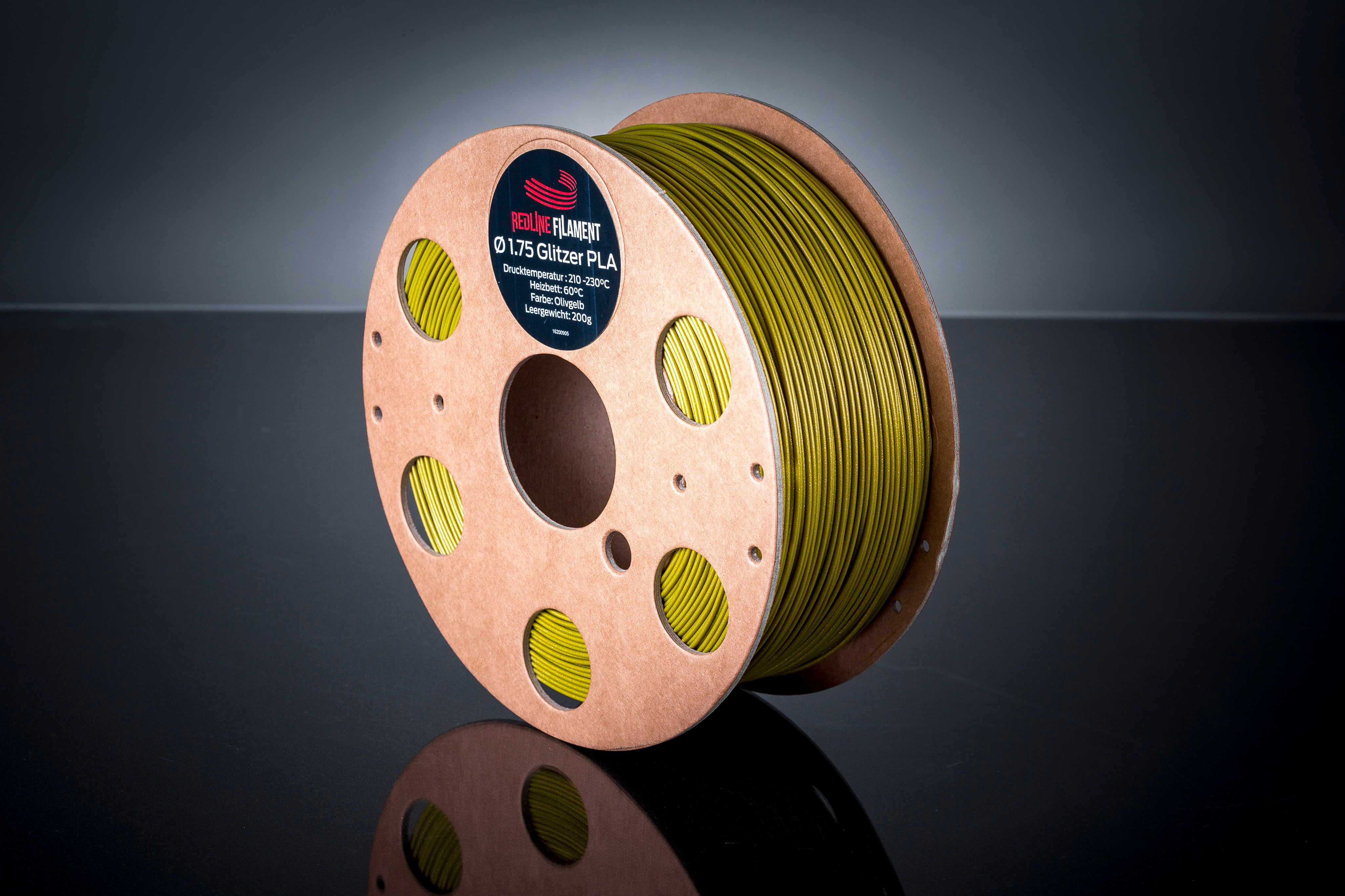 Glitzer PLA Olivgelb