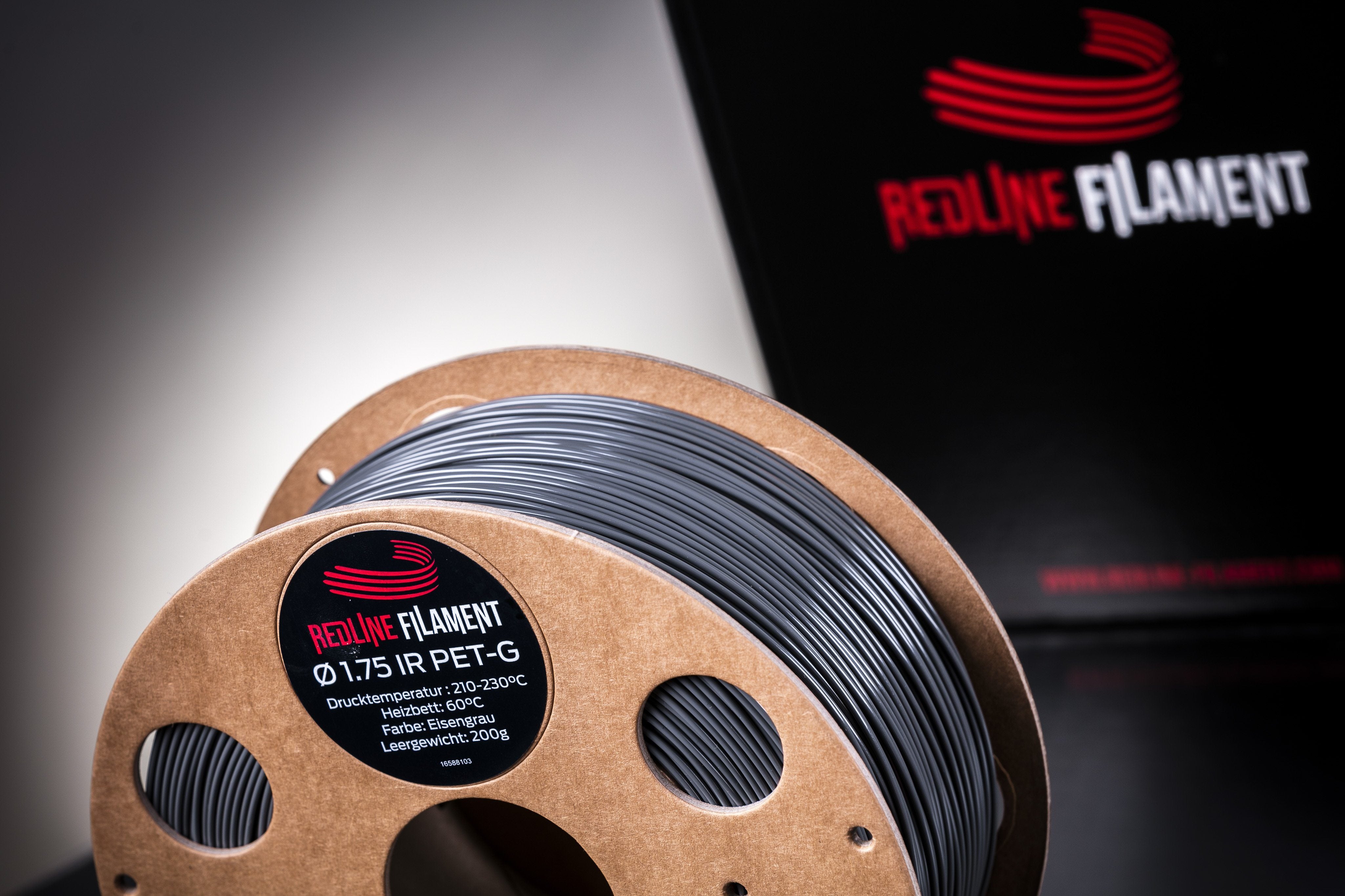 IR-PET-G Eisengrau IR-PET-G REDLINE FILAMENT 1.75mm 1kg 